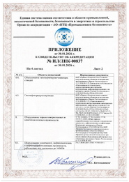 Appendix to the Certificate of Accreditation of IL/LNC dated 26.01.2023 (Sheet 2)