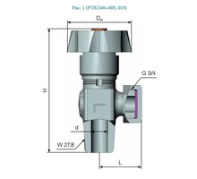 Steel angle shut-off valves RTKZ40 #2